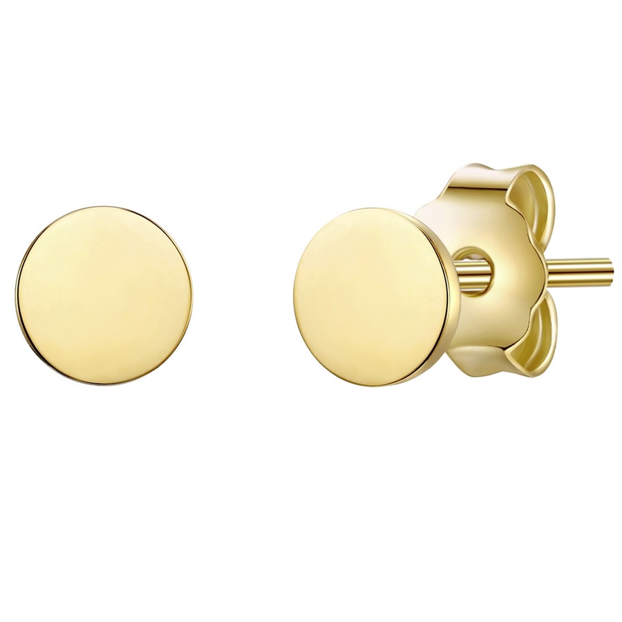 Lulu & Jane Ohrstecker aus Messing in Gelbgold 3,8 mm Damen