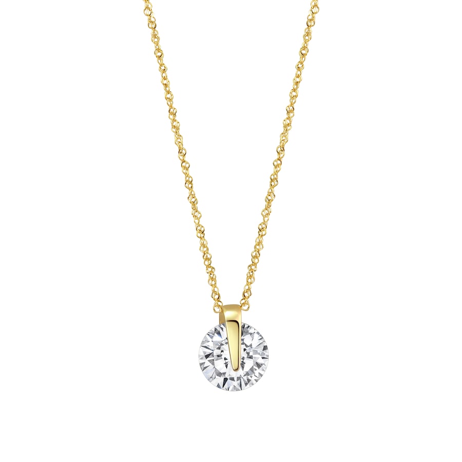 Fascination by Ellen K. Halskette 333/- Gold Zirkonia weiß 42cm Damen