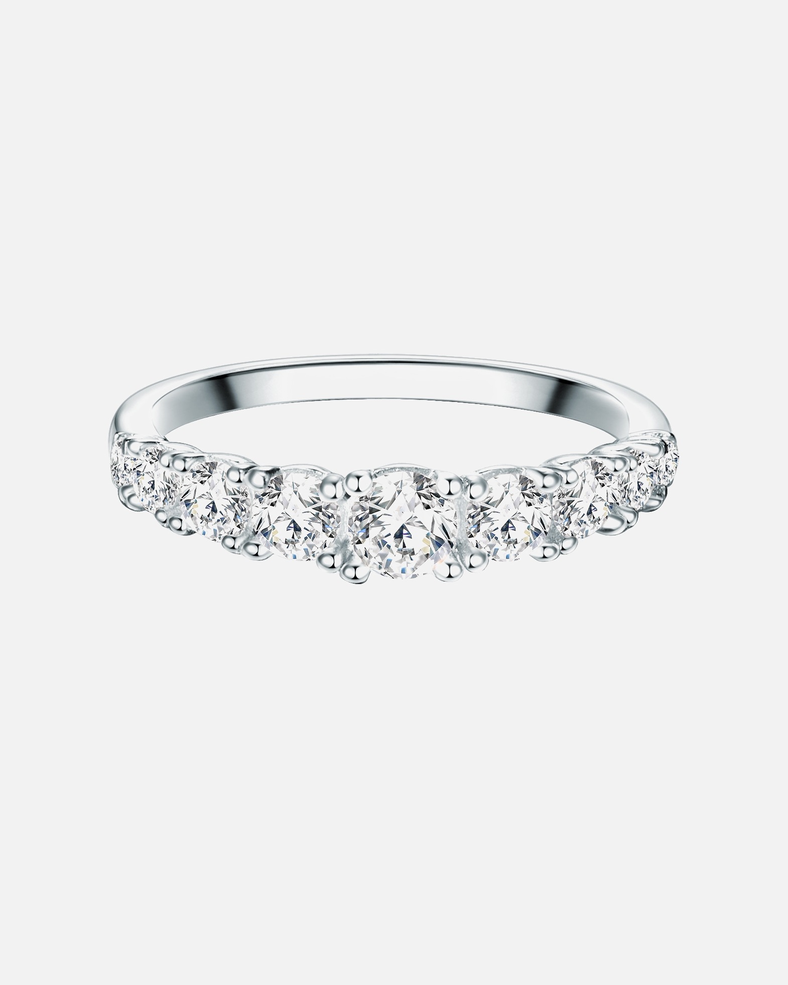 Ring für Weiblich Trilani Ring aus Sterling Silber in silber mit Zirkonia 61