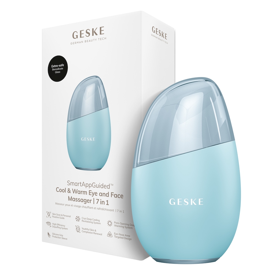 GESKE SmartAppGuided Cool & Warm Eye Face Massager | 7 in 1 Turquoise