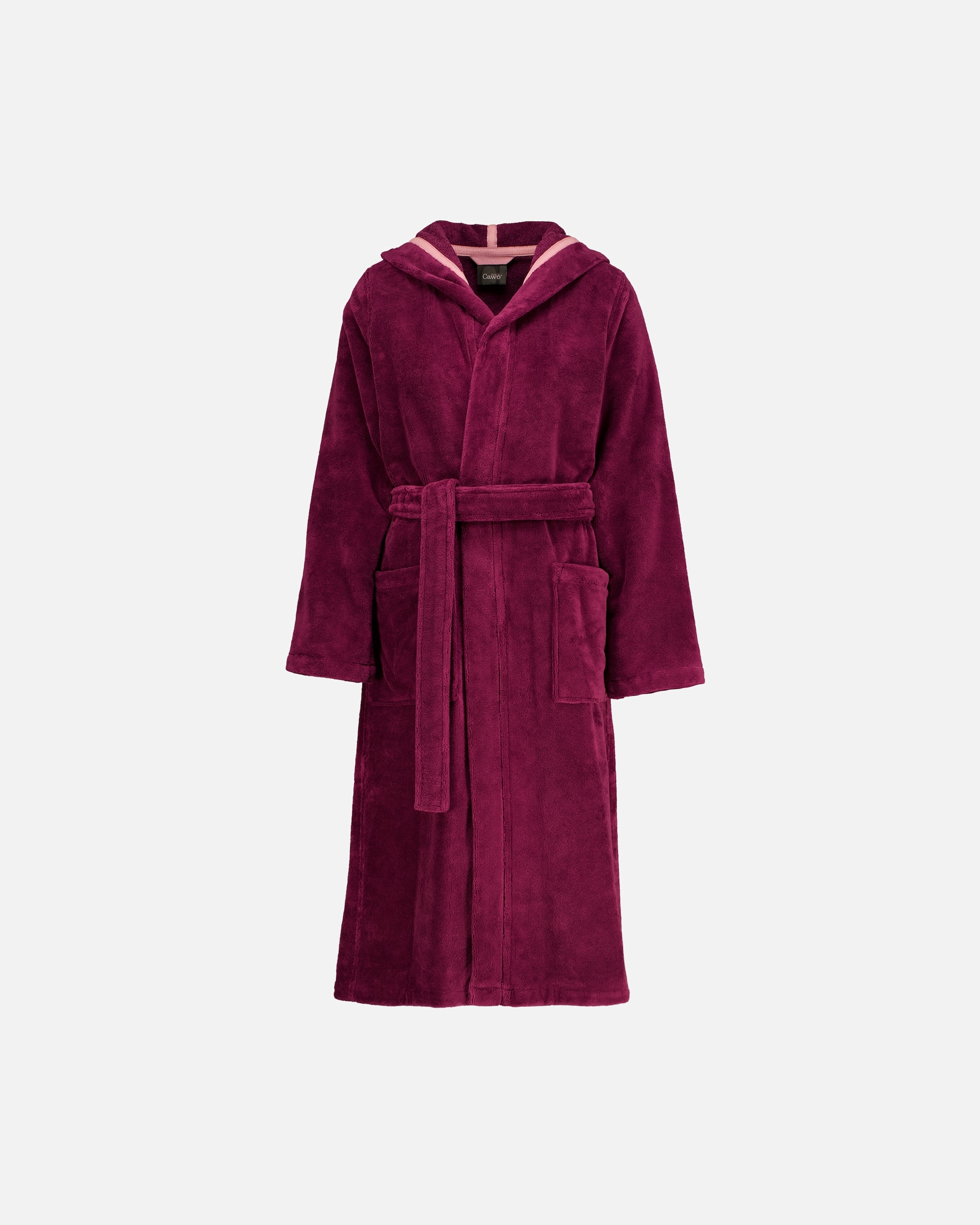Bademantel für Unisex Cawö Cawö Bademäntel Damen Kapuze Cawö Home 825 burgund - 88 M