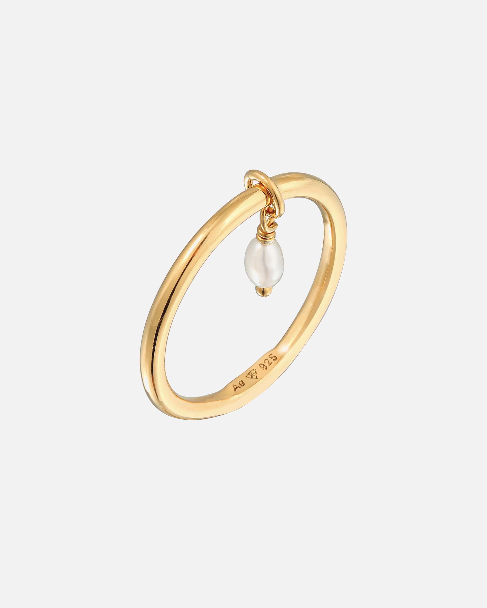 Ring für Weiblich Elli Elli Ring Bandring Stapelring Perle Basic 925 Ring 52