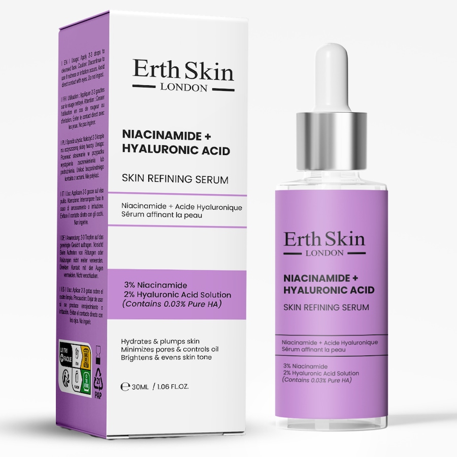 ErthSkin London Niacinamid + Hyaluronsäure Hautverfeinerndes Serum 30 ml Damen