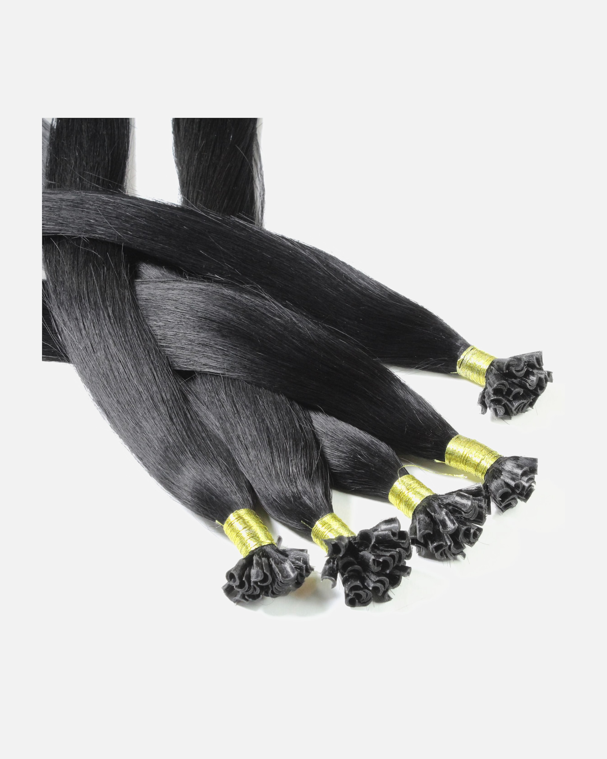 Extensions für Weiblich hair2heart Bonding Extensions Echthaar #2/0 Schwarz 0,5g 30cm