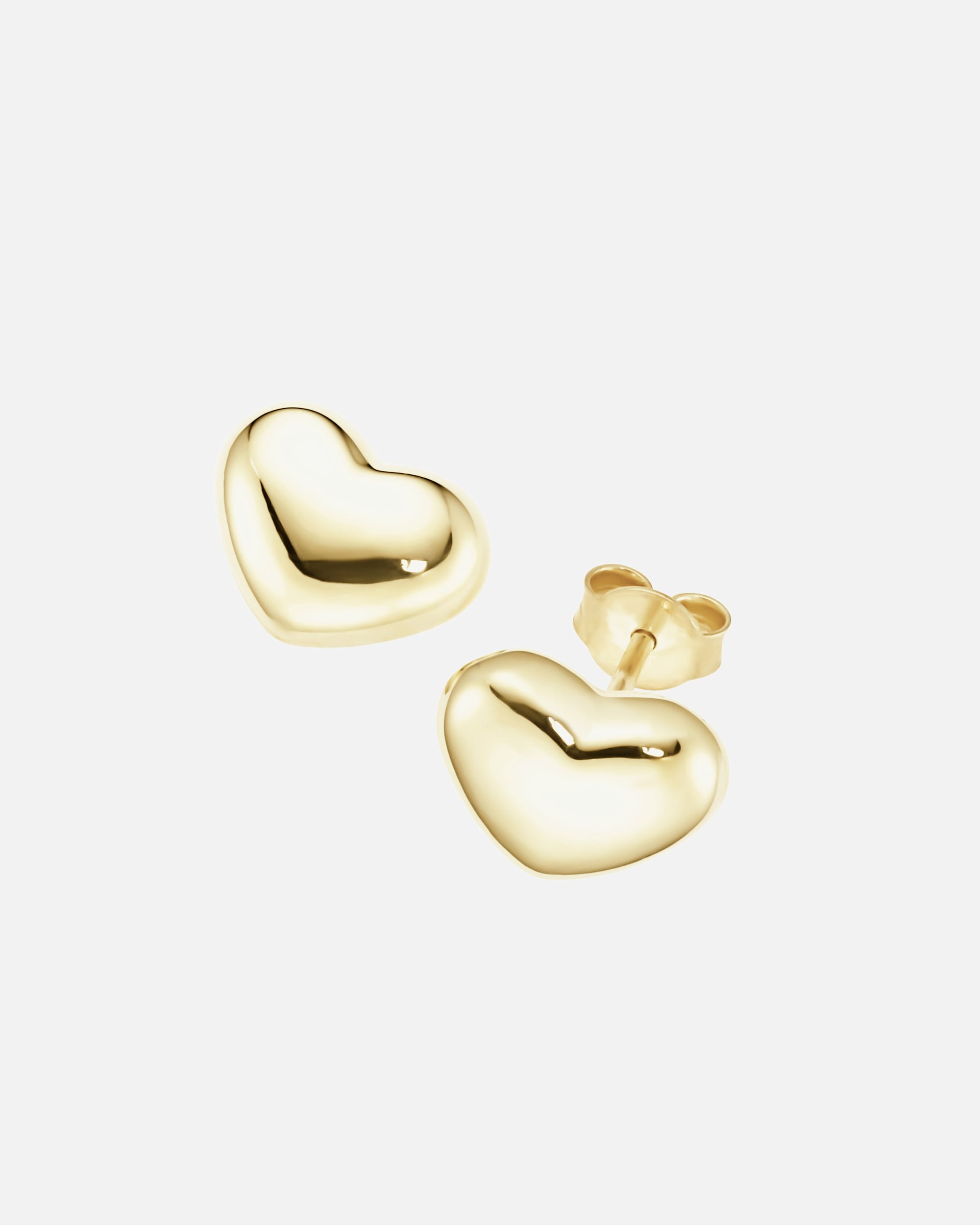 Ohrringe für Unisex Giorgio Martello Milano Ohrstecker in Herzform, Silber 925 Gold