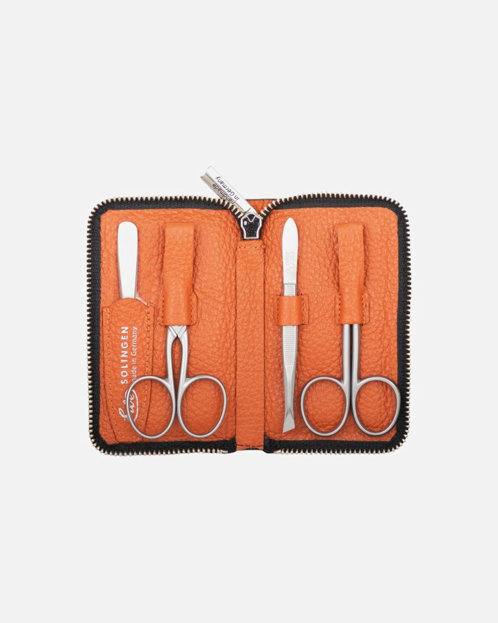 Nagelpflegeset für Unisex ERBE Inox Reißverschluß-Etui Orange 1 Stück