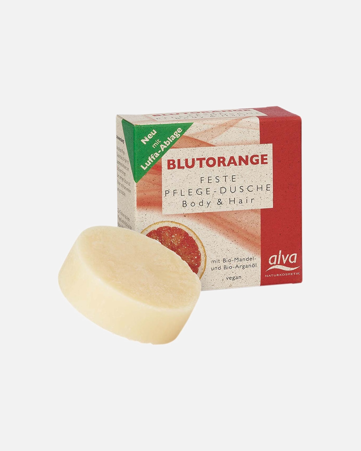 Duschgel für Unisex Alva Naturkosmetik Blutorange - Feste Pflegedusche Body & Hair 60 g