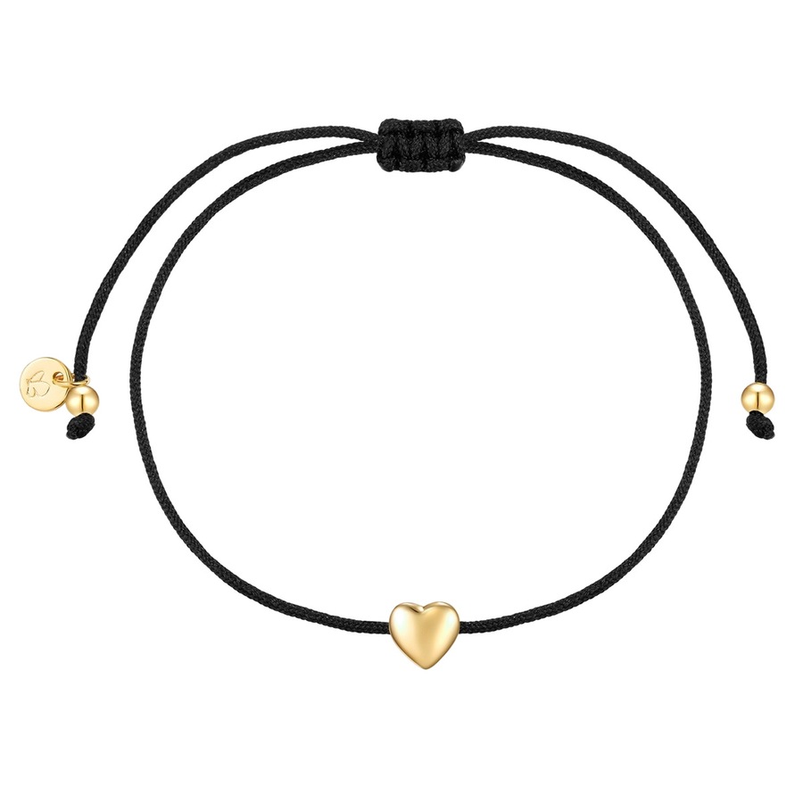 Glanzstücke München Armband Herz aus Sterling Silber in gelbgold 15,0 - 22,0 cm, flexibel einstellbar Damen