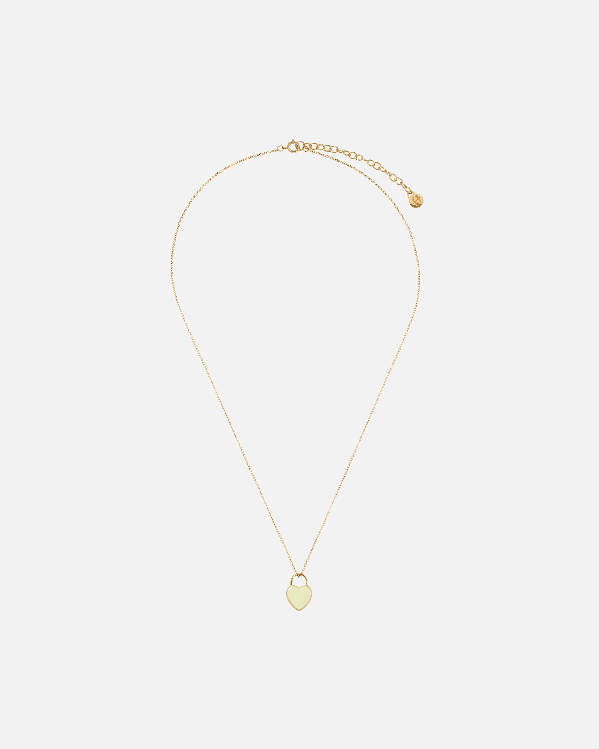 Halskette für Weiblich fejn Default Brand Line Halskette mit Herzanhänger, handgefertigt, nachhaltig, Echtschmuck gelb