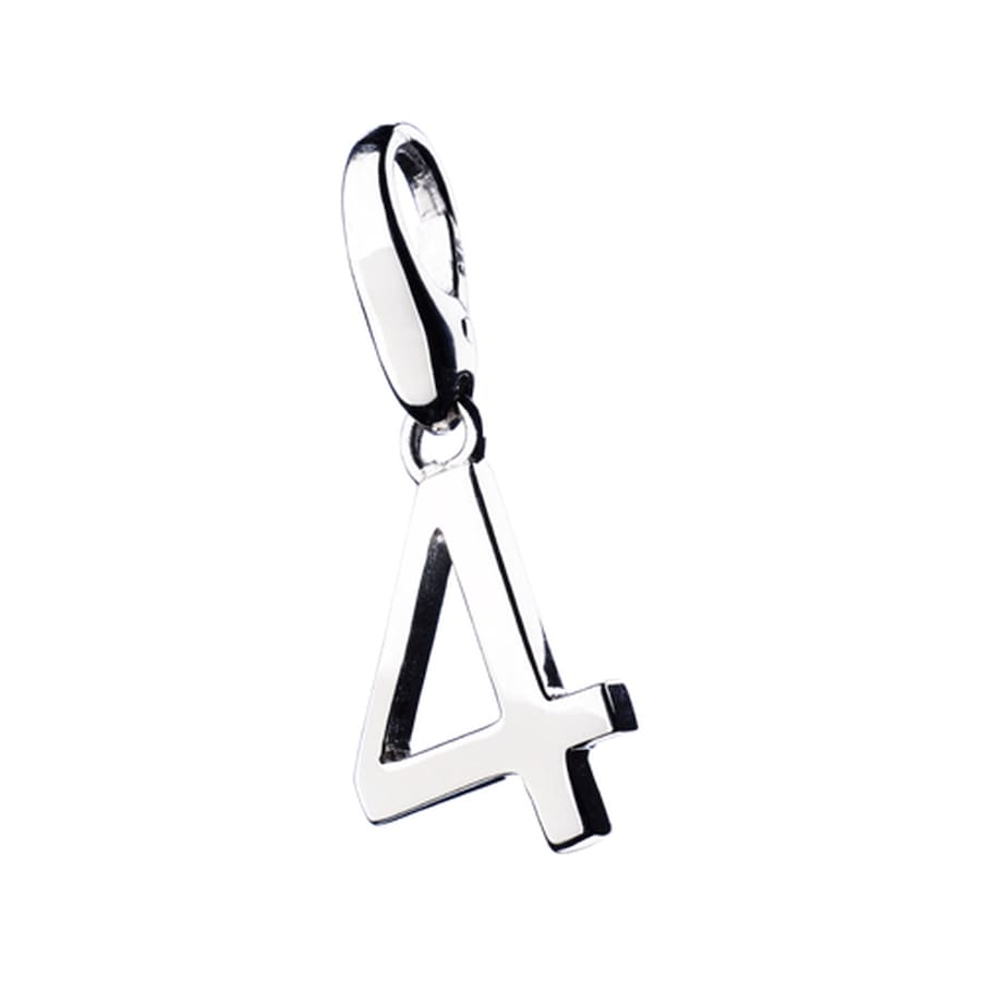 Giorgio Martello Milano Charm Zahl 4, Silber 925 Onesize Damen