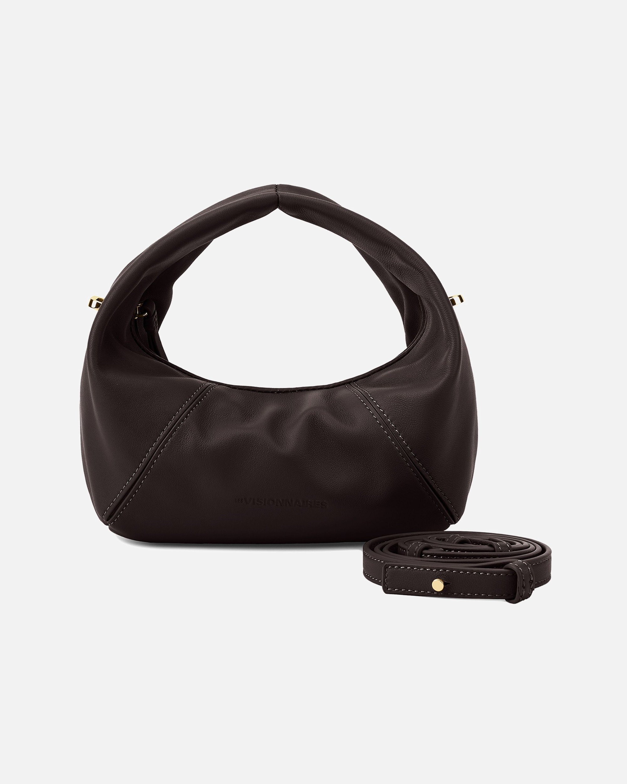 Tasche für Weiblich LES VISIONNAIRES Default Brand Line Greta Schultertasche chocolate brown