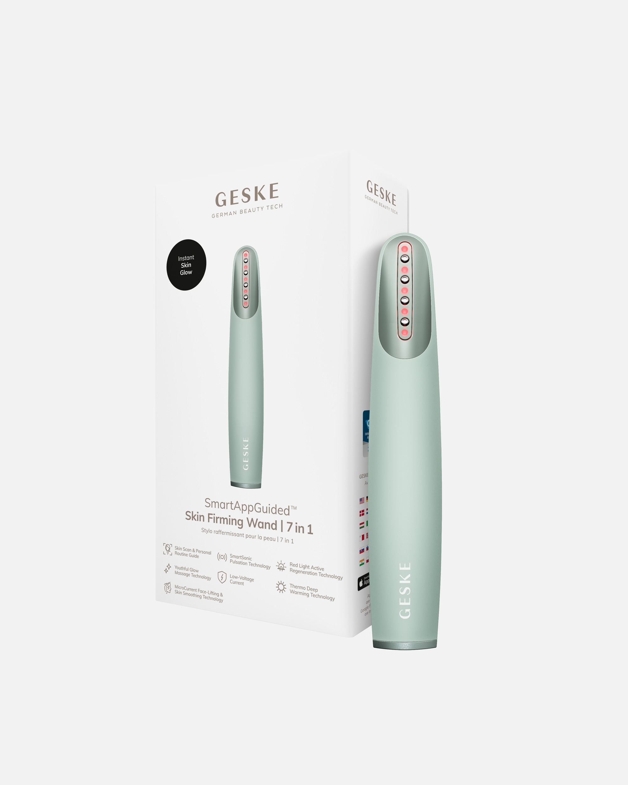 Multifunktionsgerät für Unisex GESKE GESKE Skin Firming Wand | 7 in 1 | Anti-Aging | Mikrostrom Facelift Green