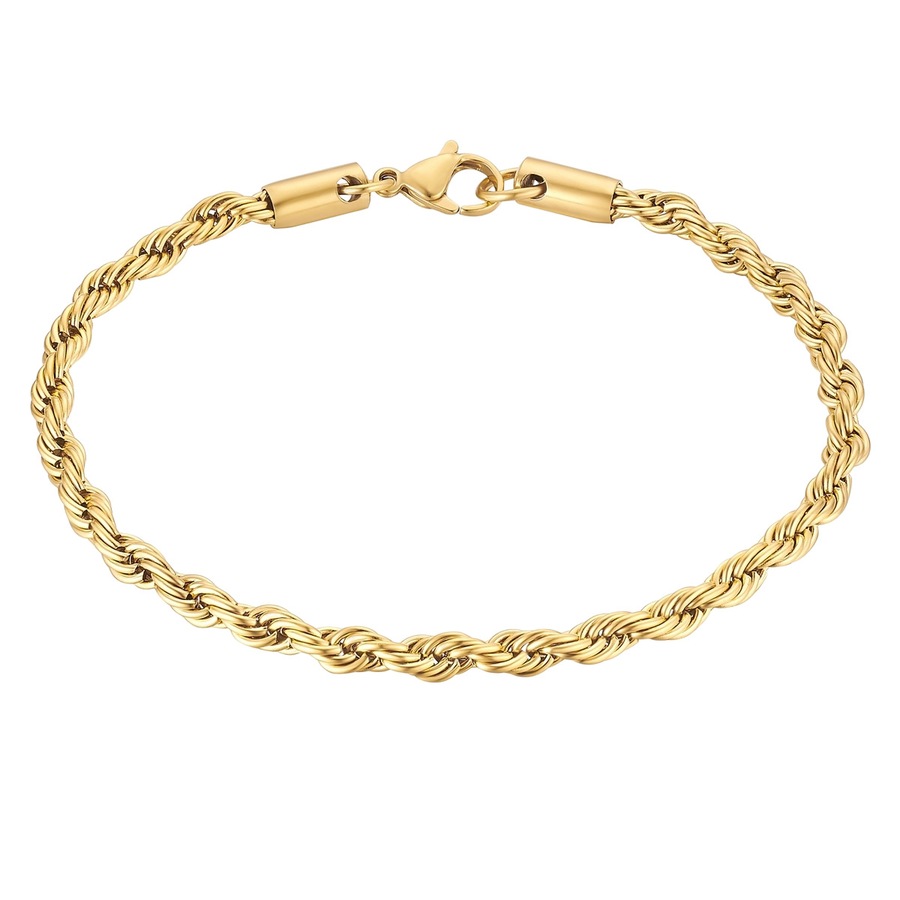 True Rebels Armband aus Edelstahl in gelbgold 19 cm Herren