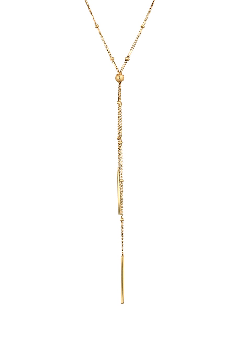 Elli Halskette Y-Kette Kugel Stab Minimal 925 Silber 45 Damen