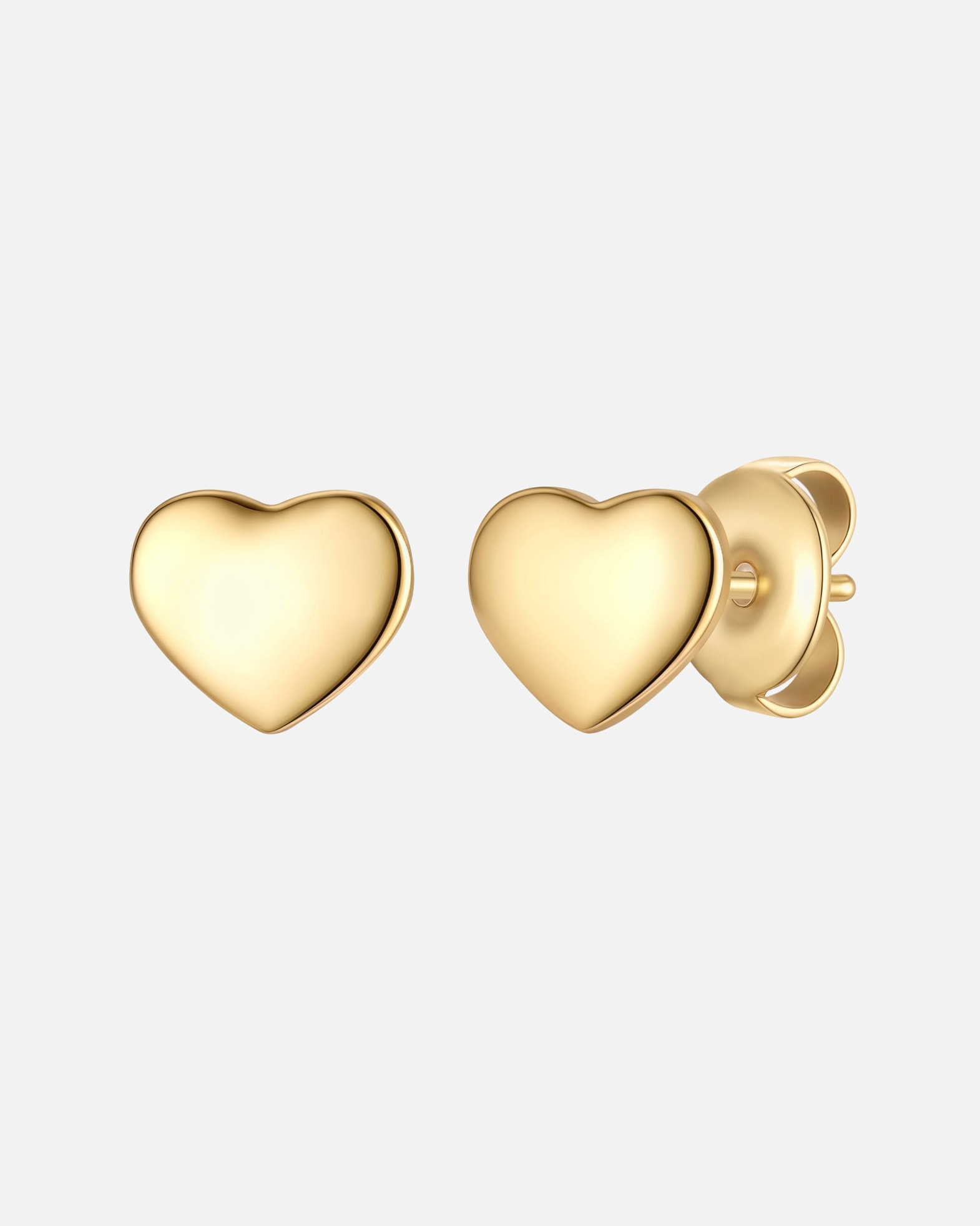 Ohrringe für Weiblich Glanzstücke München Ohrstecker Herz aus Edelstahl in Gelbgold 6,3 mm