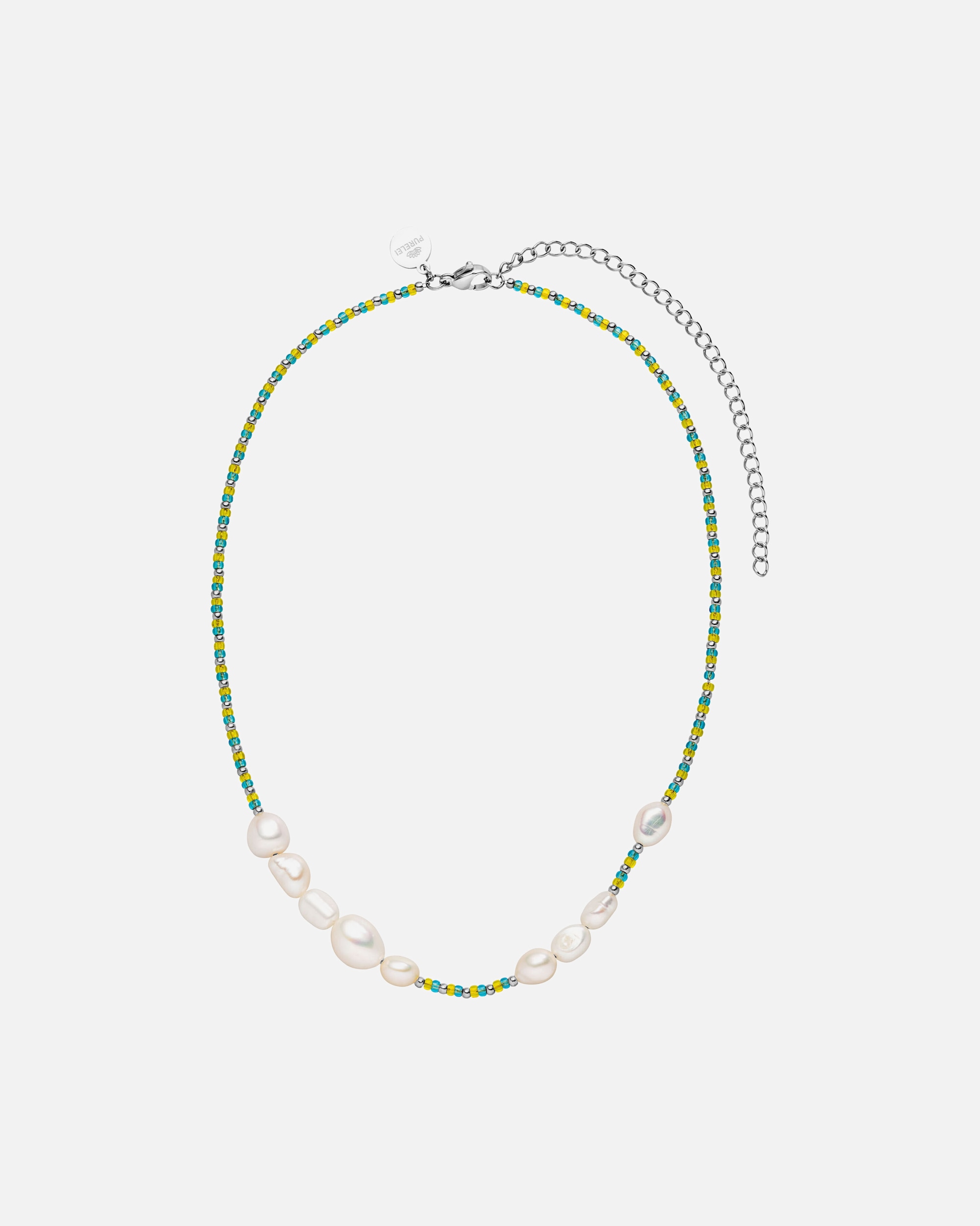 Halskette für Weiblich Purelei Blissful Perlenkette 100% Edelstahl Silber