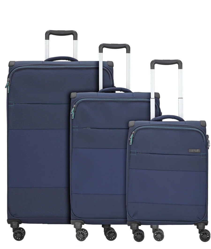 d & n Travel Line 9004 4-Rollen Kofferset 3tlg. blau Violett Herren