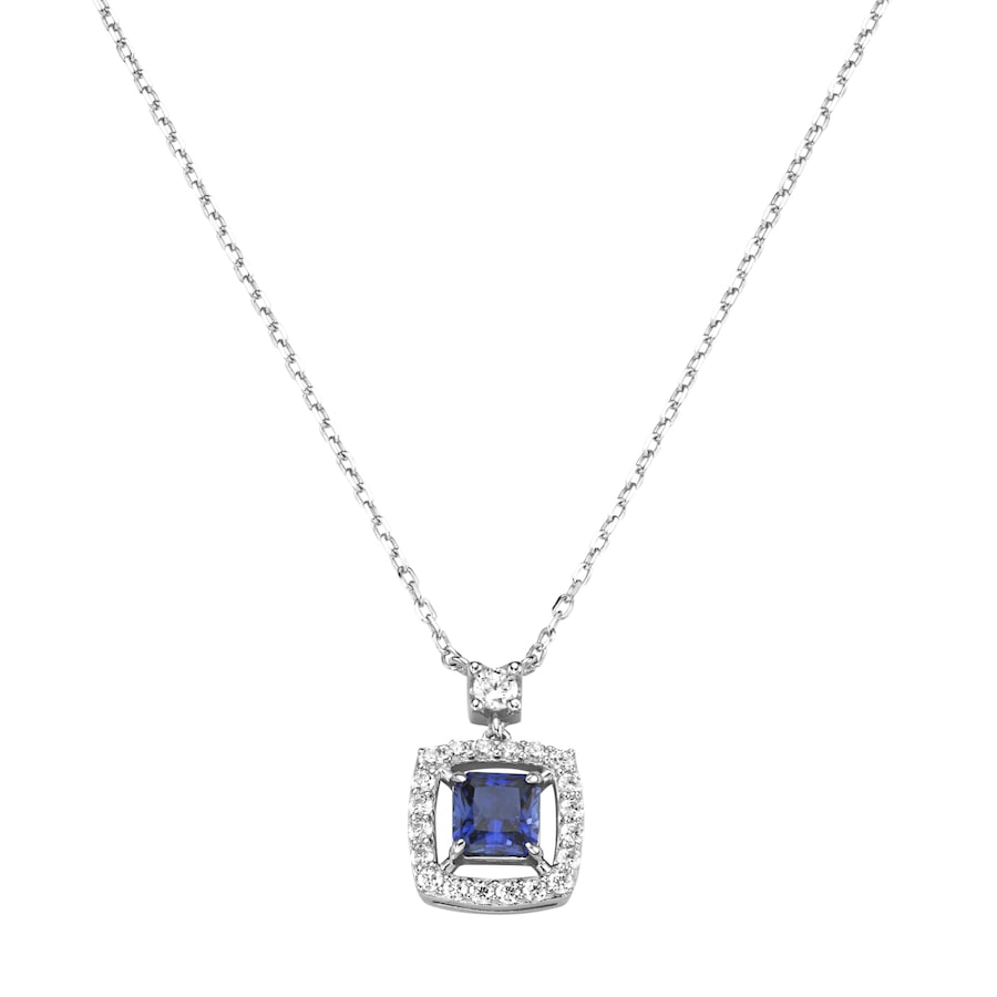 Giorgio Martello Milano Collier mit Zirkonia, Silber 925 Blau