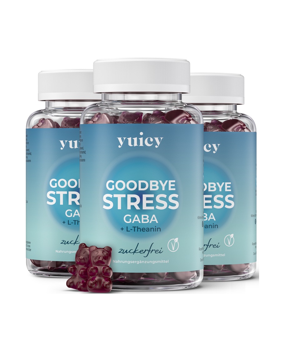 yuicy Goodbye Stress – Gummies für Ruhe & Entspannung mit GABA L-Theanin 405 g