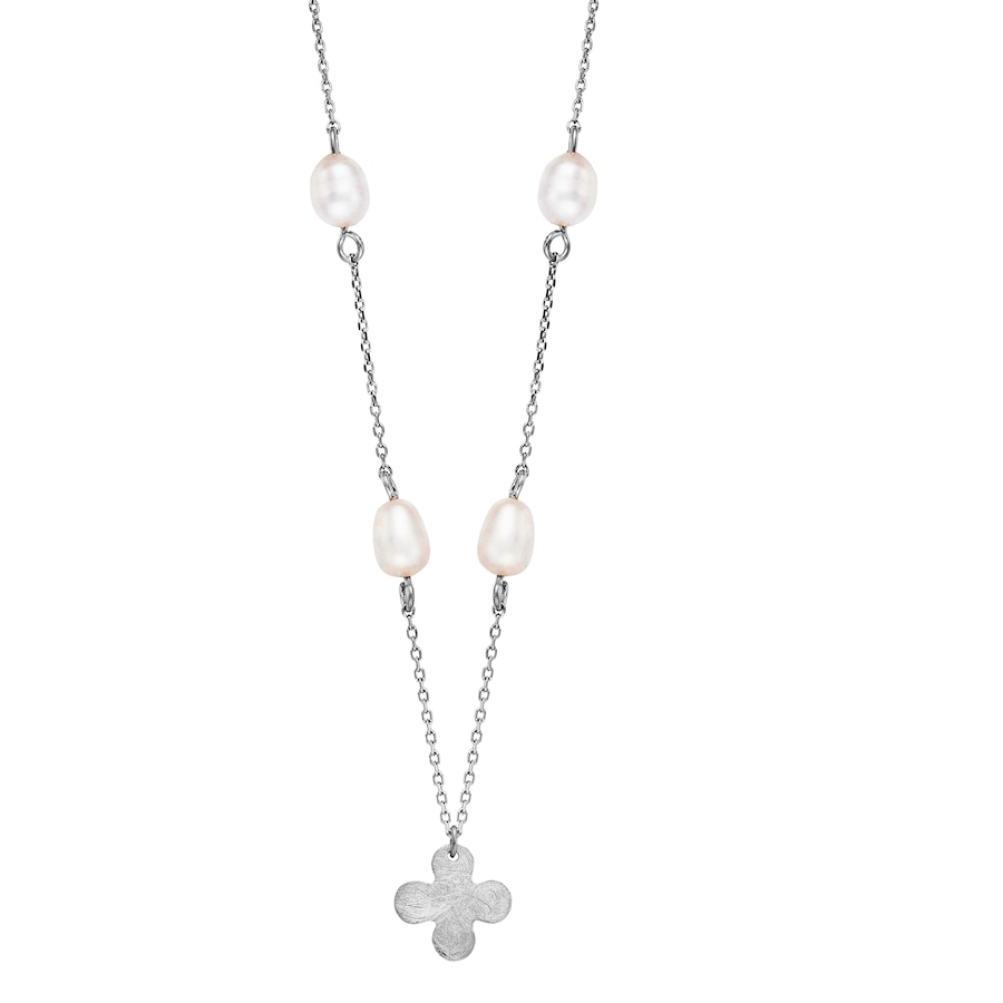 Julie Julsen Anhänger mit Kette 925/- Sterling Silber Perle weiß Weiss Damen