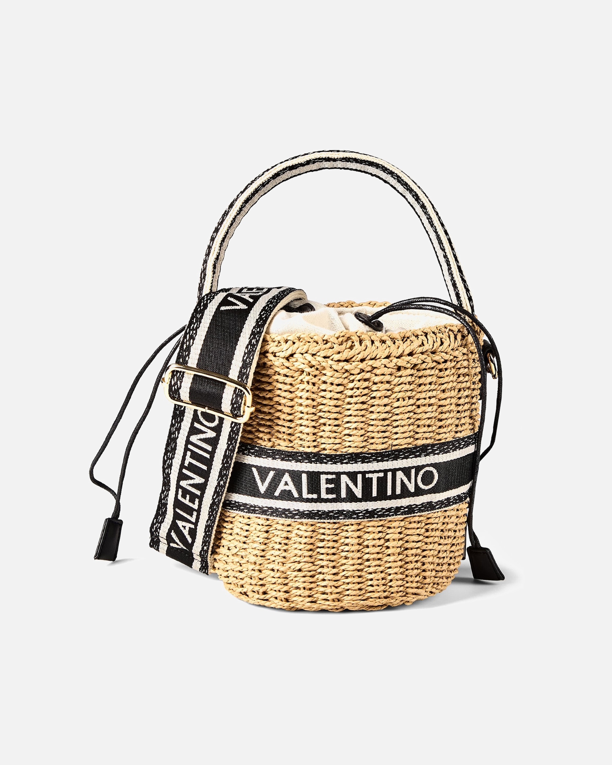Clutch für Weiblich Valentino Bags Boho Beuteltasche naturale-nero