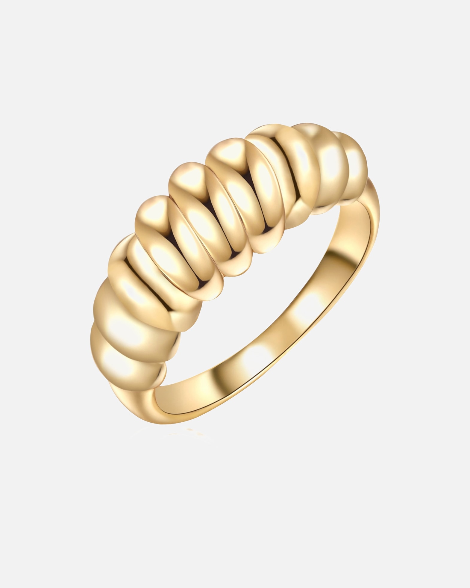 Ring für Weiblich Lulu & Jane Ring aus Metall in Gelbgold 50