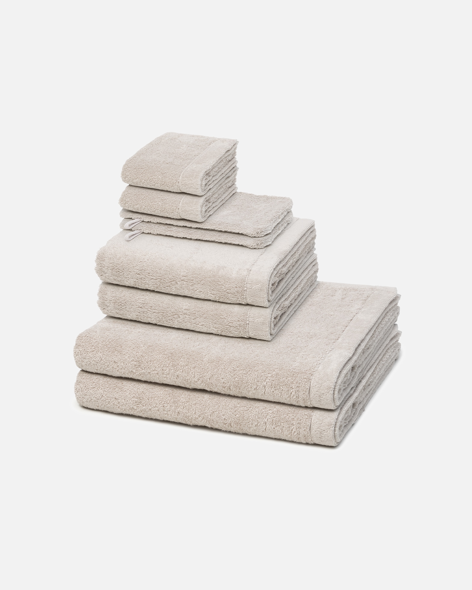 Handtuch für Unisex Cawö Handtuch-Set Lifestyle (8-teilig) Travertin