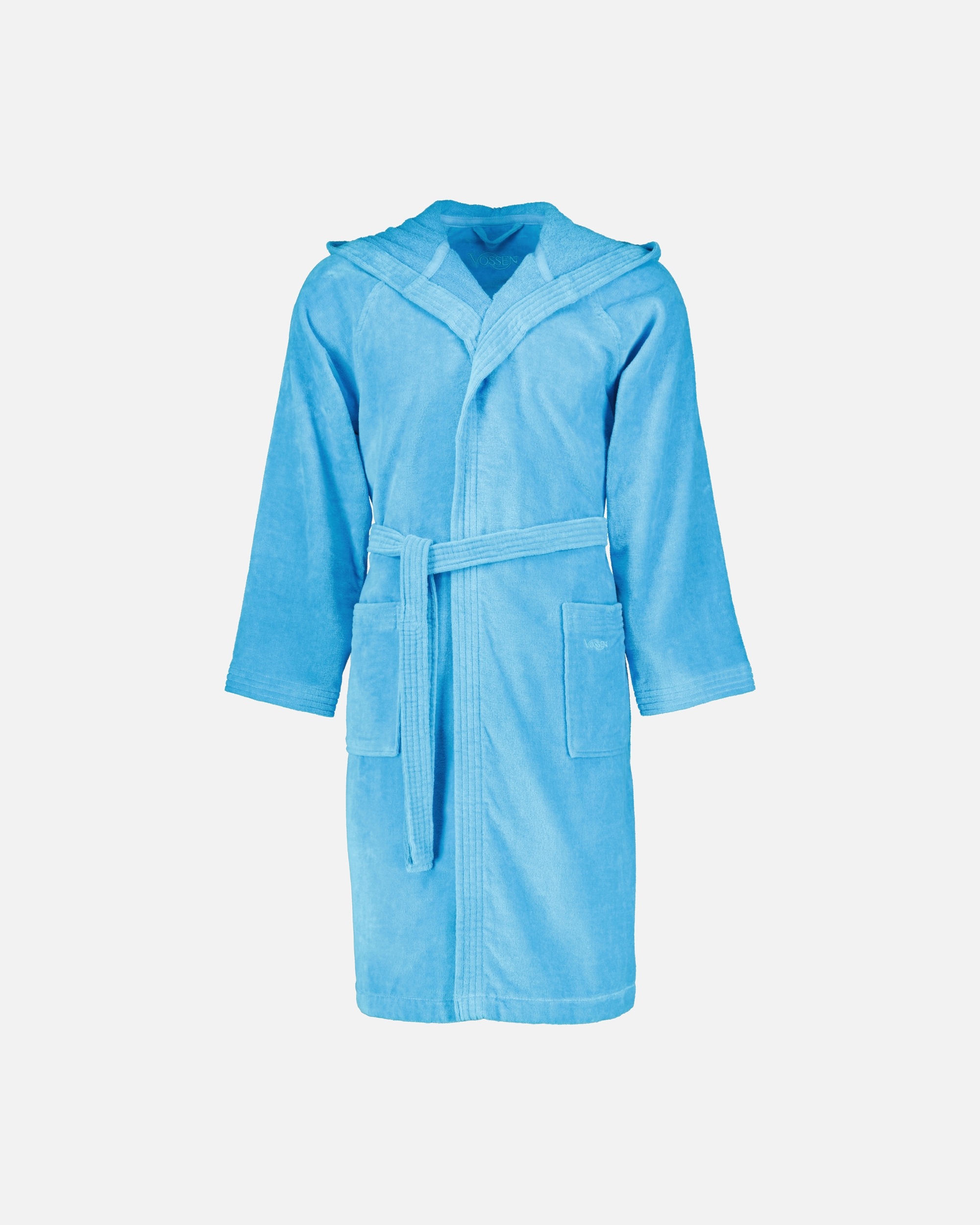 Bademantel für Unisex Vossen Vossen Bademäntel unisex Kurzmantel mit Kapuze Texas turquoise - 5570 XS