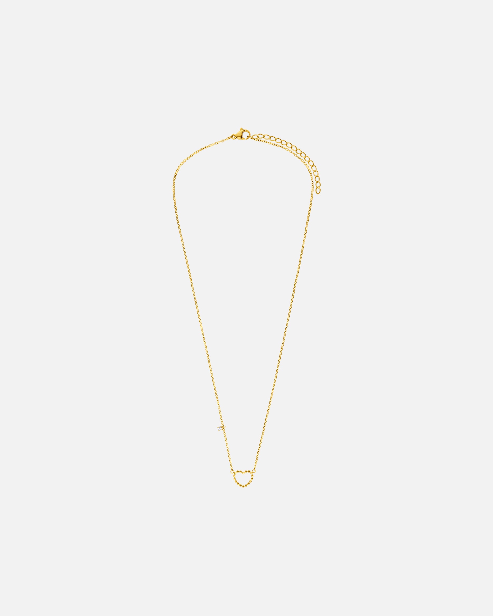 Halskette für Weiblich Lucardi Halskette Stahl 45 cm - Silberfarbig Gold