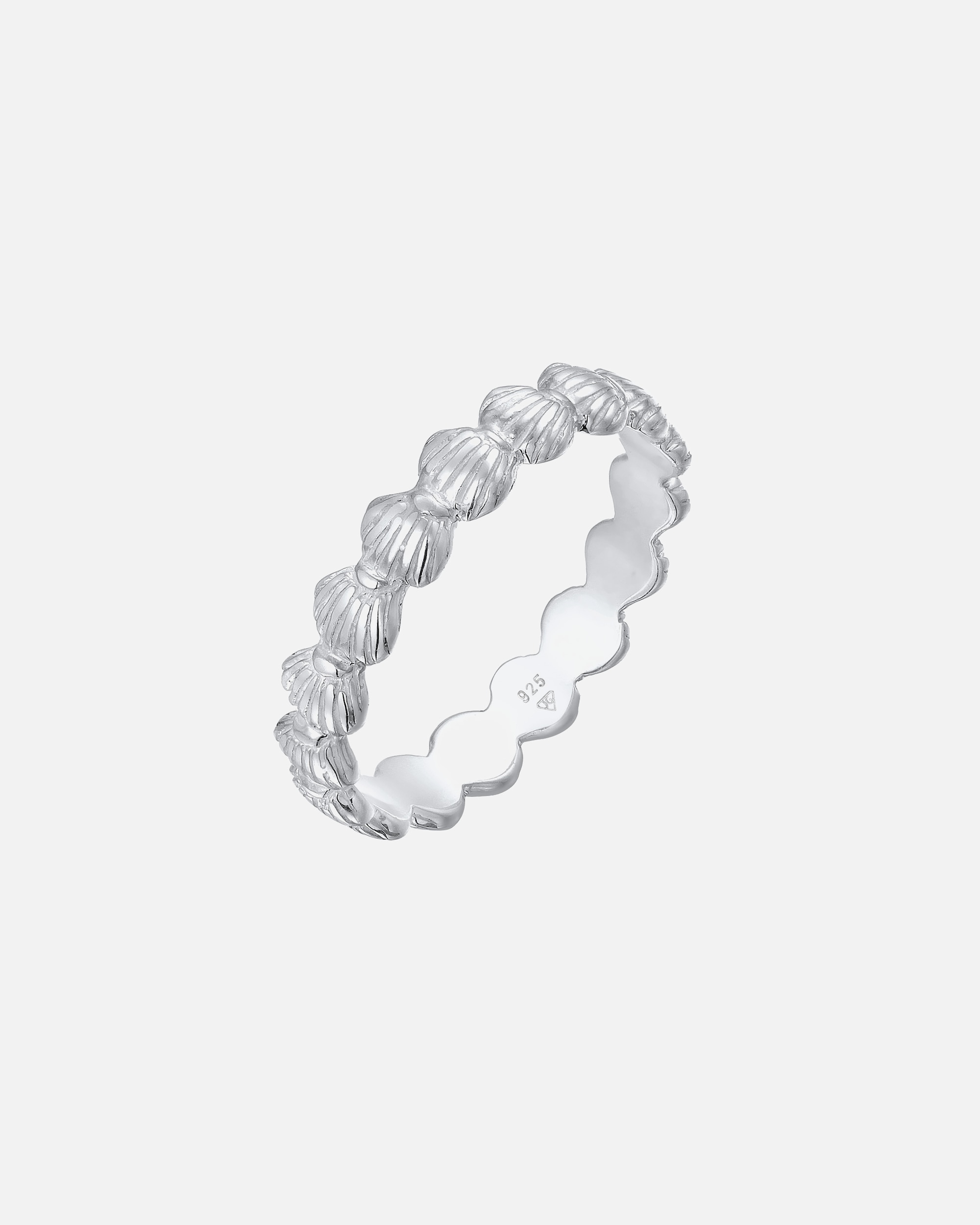 Ring für Weiblich Elli Bandring Muscheln Maritim Beach Look 925 Silber 52