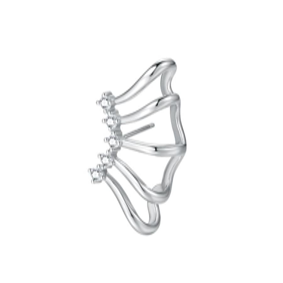 Hey Happiness Wickelflügel Ohrring aus 925er Sterlingsilber Silber Damen