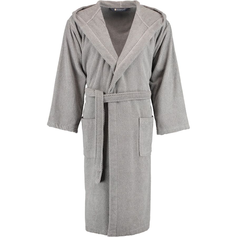 Rhomtuft Bademäntel unisex Kapuze Baronesse kiesel - 85 XL Weiss