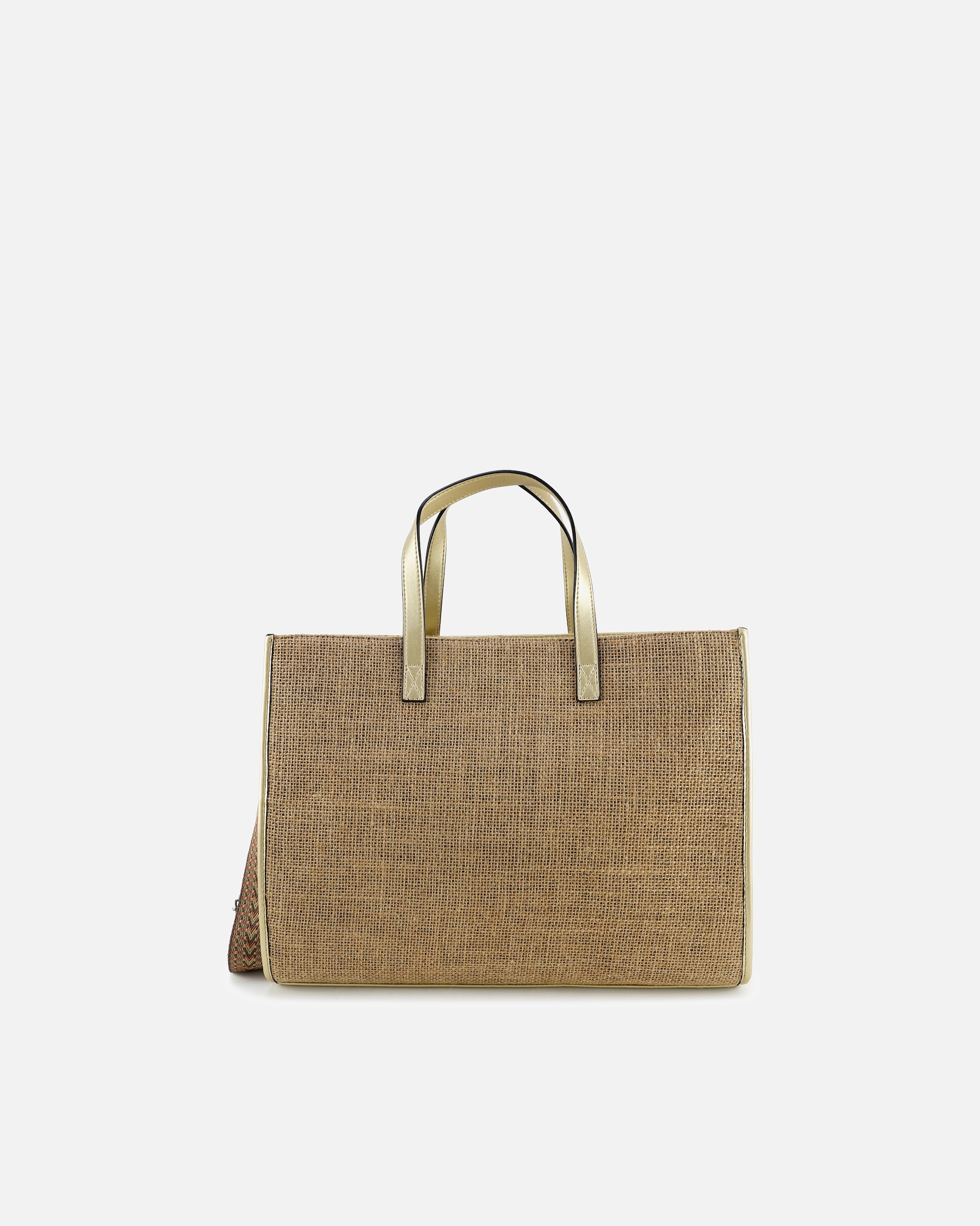 Tasche für Unisex HARPA Shopper ENID mit Leinenoptik und subtilem Metallic-Finish gold