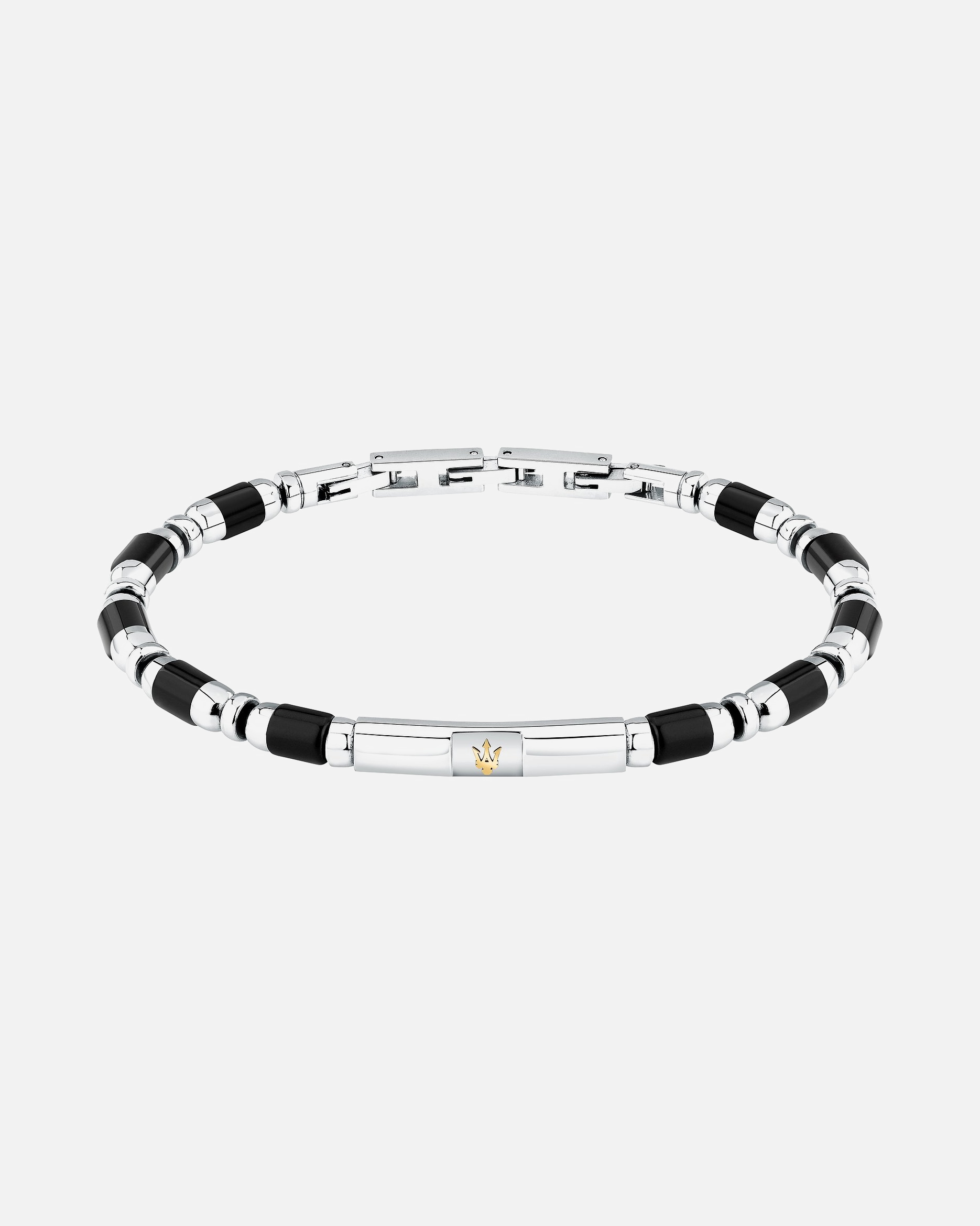 Armband für Männlich Maserati Armband Edelstahl schwarz, silber