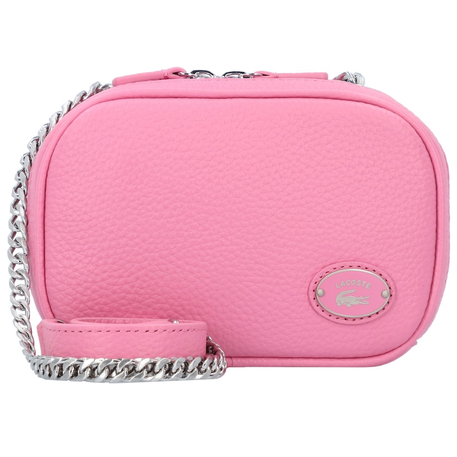 Lacoste Origin Croc Umhängetasche Leder 16 cm reseda Silber Damen