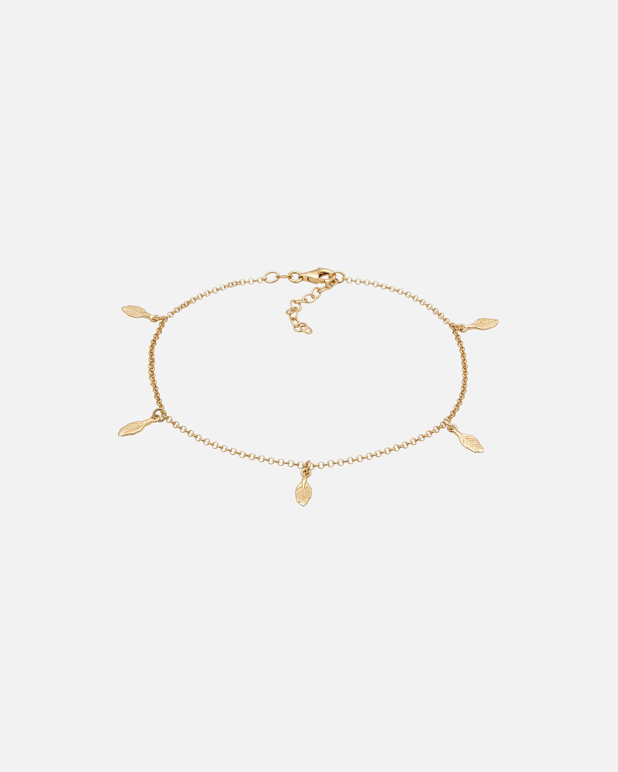 Schmuck für Weiblich Elli Boho Feder 925 Sterling Silber goldfarben