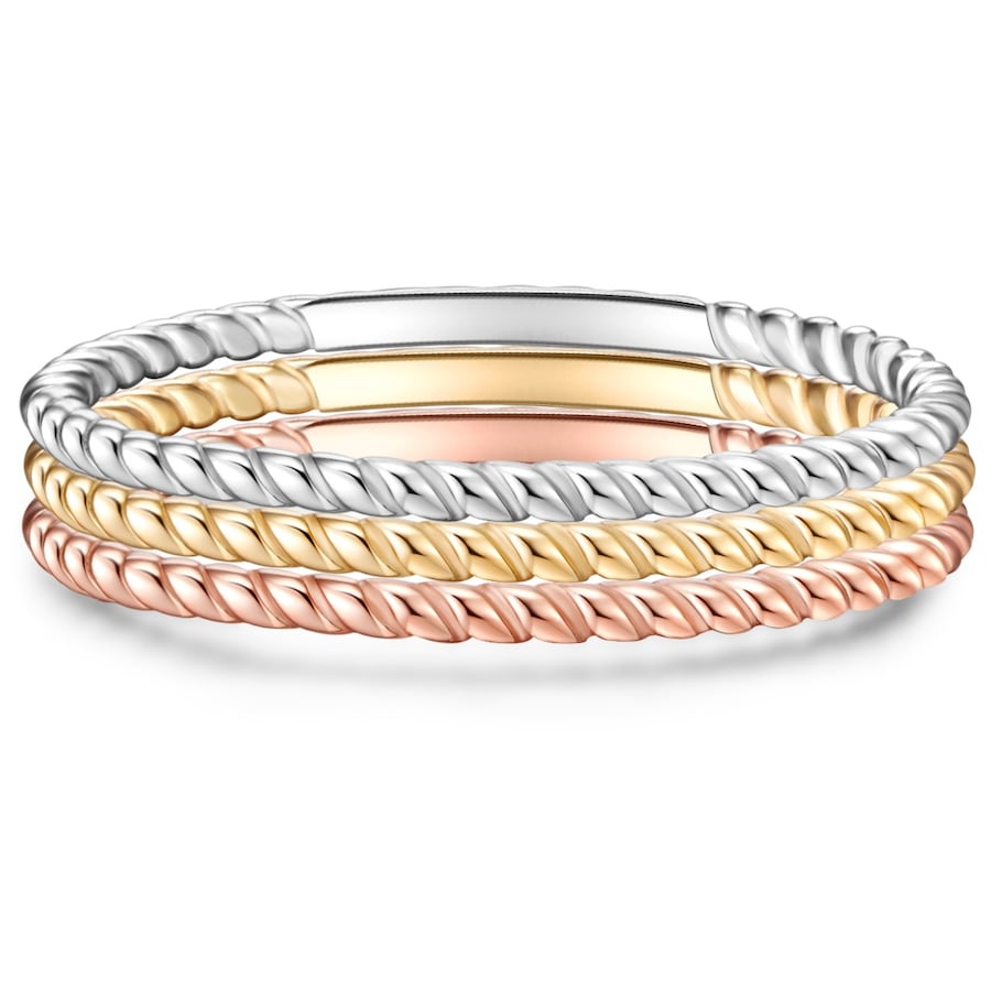 Glanzstücke München Ring Sterling Silber in Silber/Gelbgold/Roségold 56 Damen