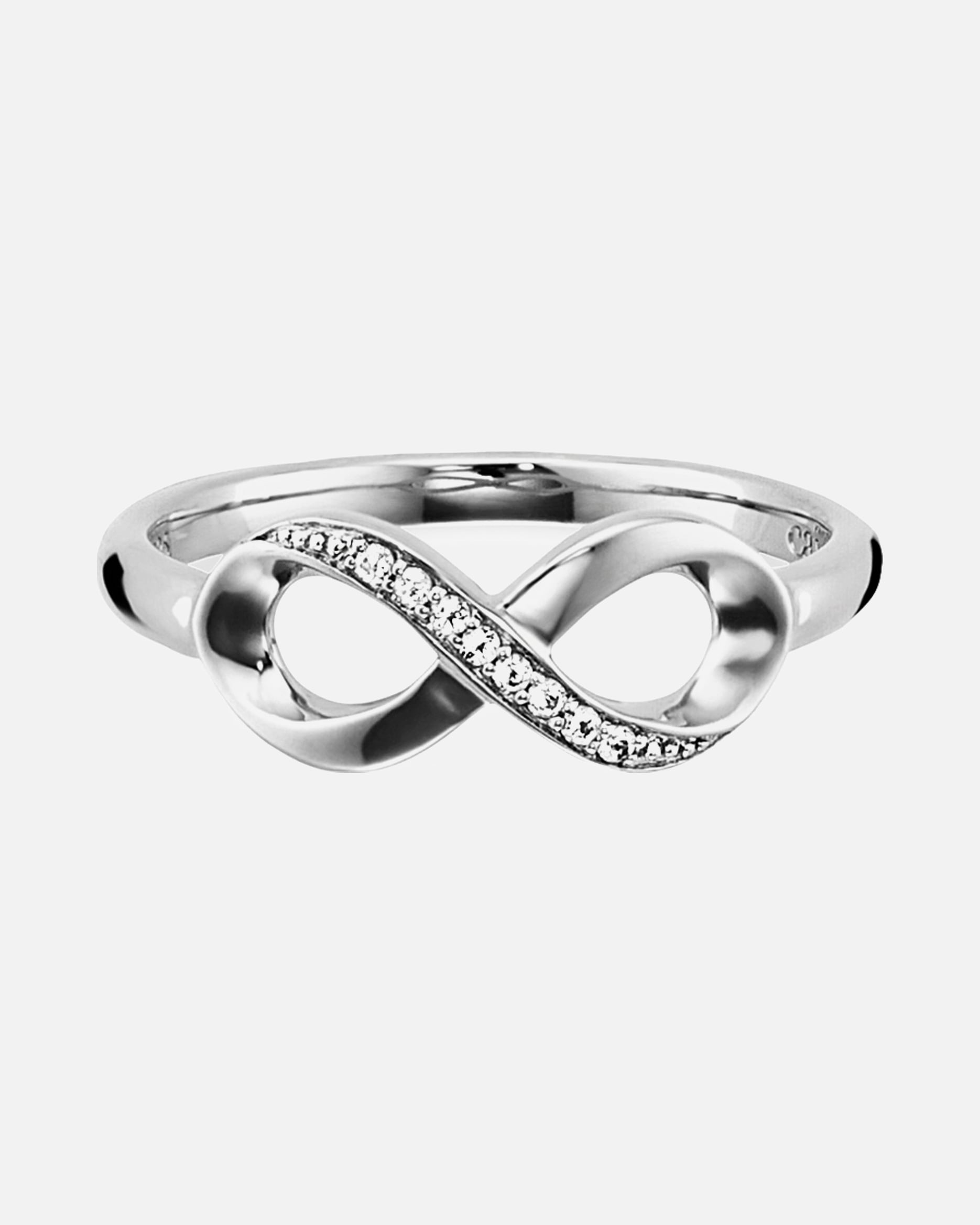 Ring für Weiblich caï Ring 925/- Sterling Silber Topas weiß 0,320ct 58