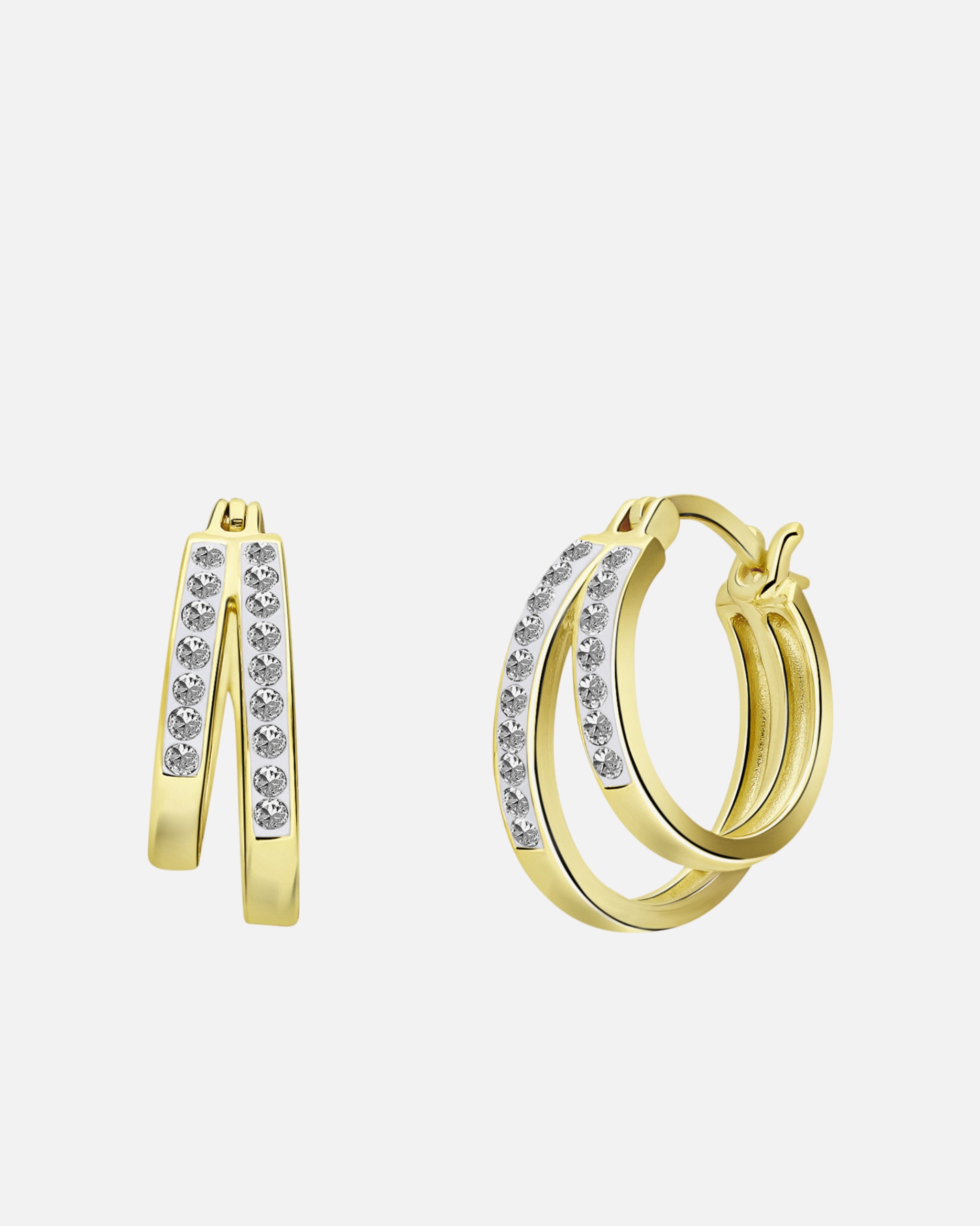 Ohrringe für Weiblich Lucardi Ohrringe 925 Silber Gold