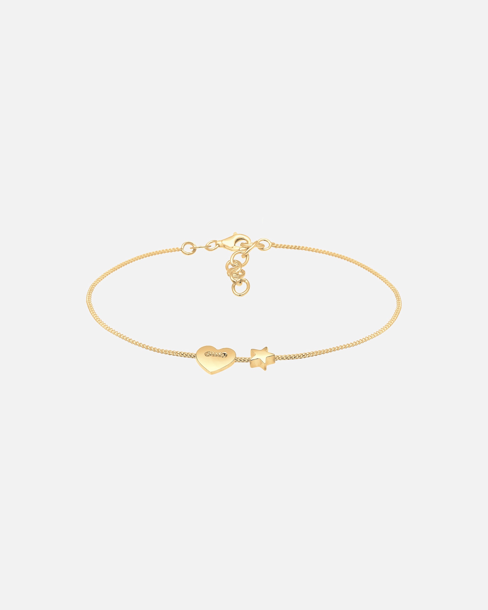Armband für Weiblich Elli Herz Sterne Astro Symbol Filigran 925 Silber goldfarben