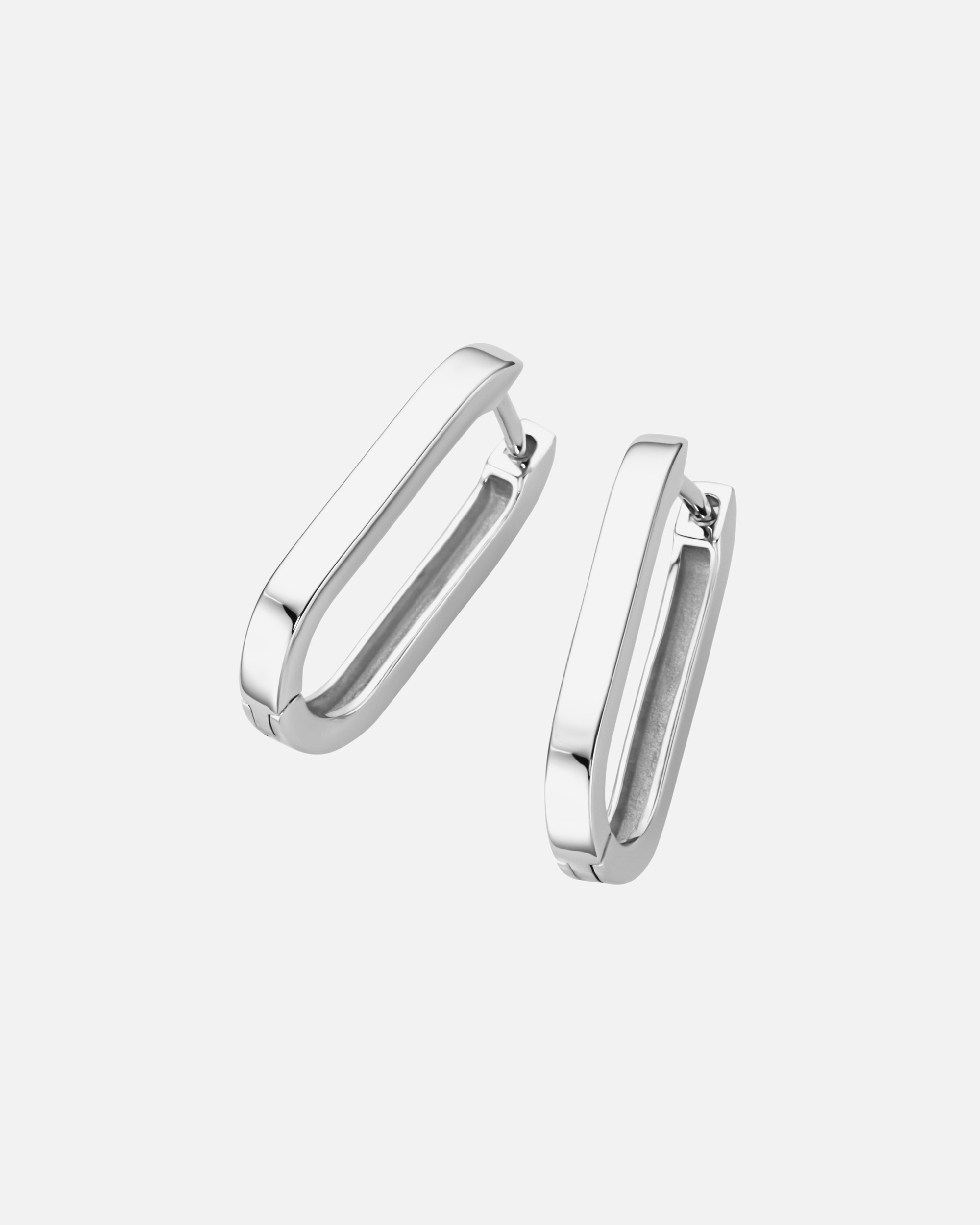 Ohrringe für Weiblich Giorgio Martello Milano Klappcreolen ovale Form, Silber 925 Silber