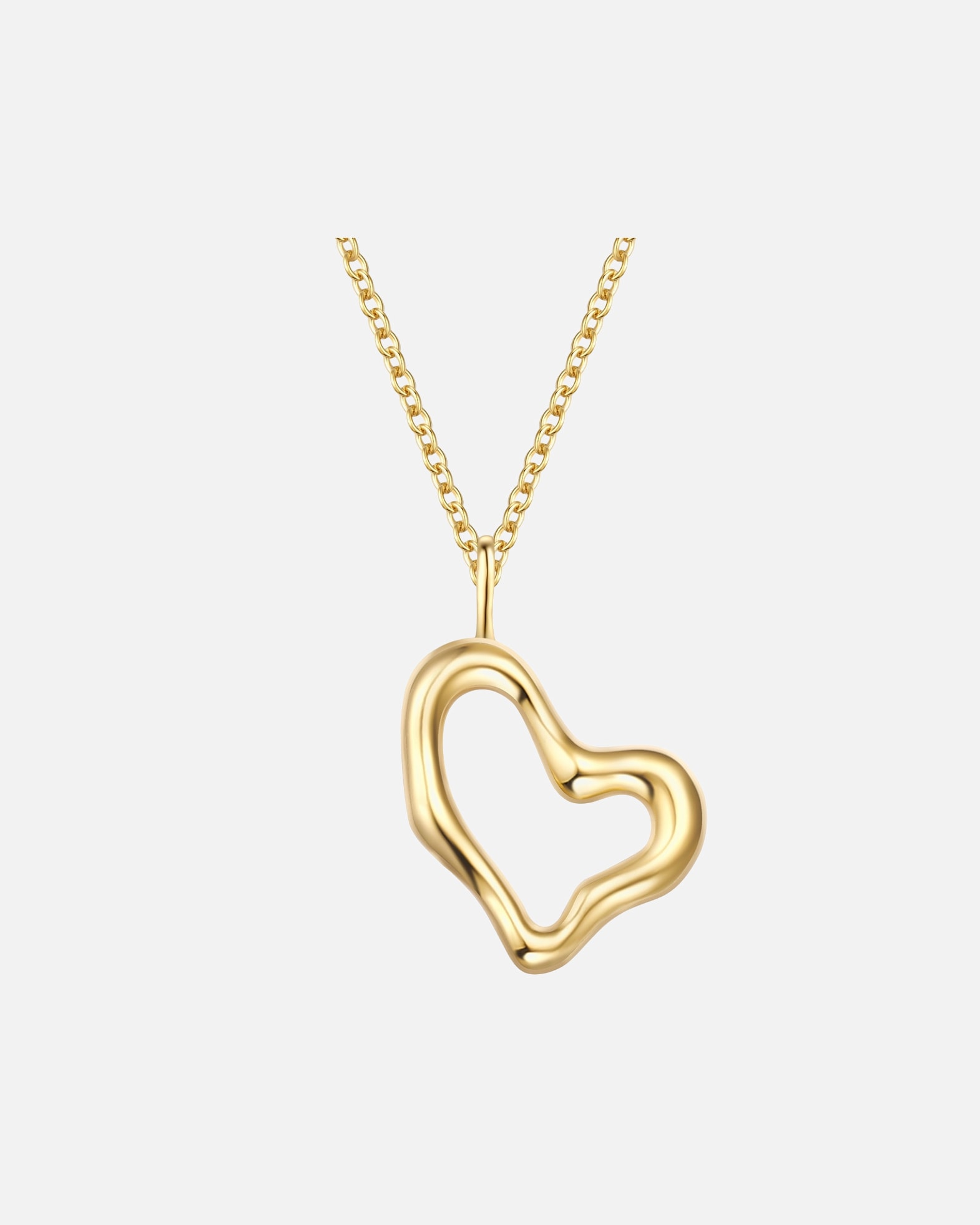 Halskette für Weiblich Glanzstücke München Halskette Herz aus Sterling Silber in Gelbgold 40,0 cm Basiskette + 5,0 cm Verlängerung
