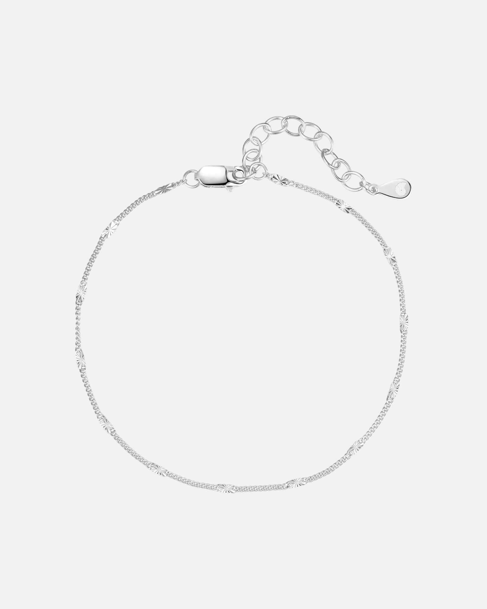 Armband für Weiblich Hey Happiness Default Brand Line Feines Armband mit Plättchengliedern, 925 Silber Silber