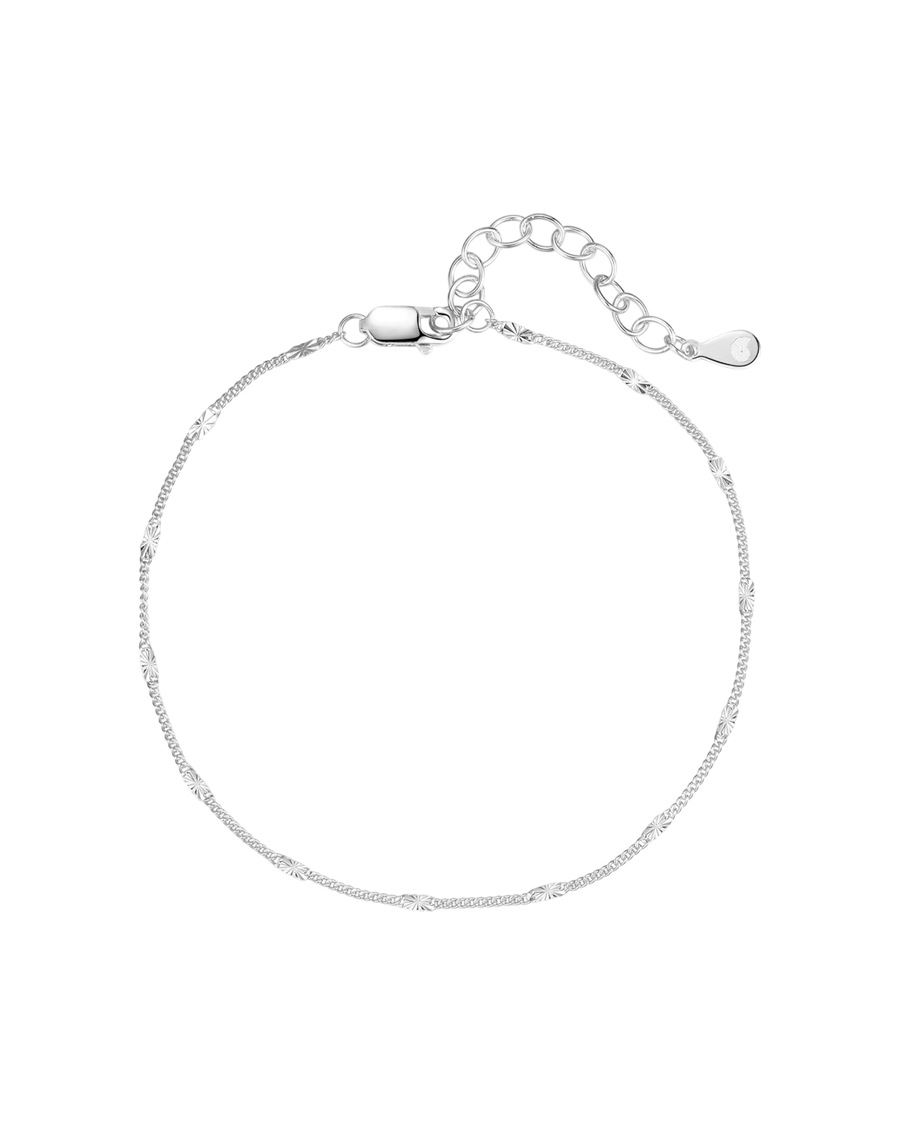 Hey Happiness Feines Armband aus 925 Silber mit Plättchengliedern Damen