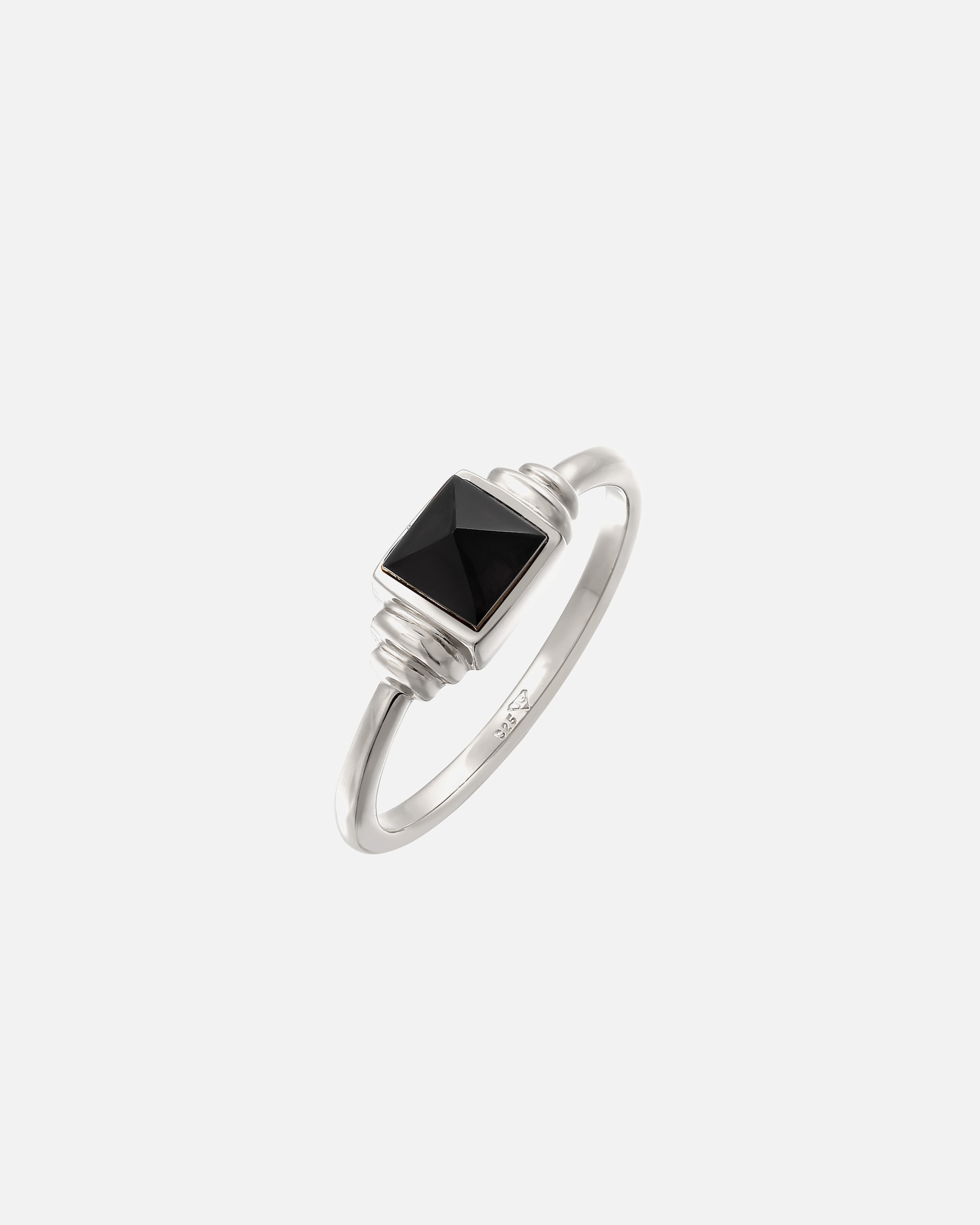 Ring für Weiblich Elli PREMIUM Onyx Quadrat Vintage 925 Silber 58