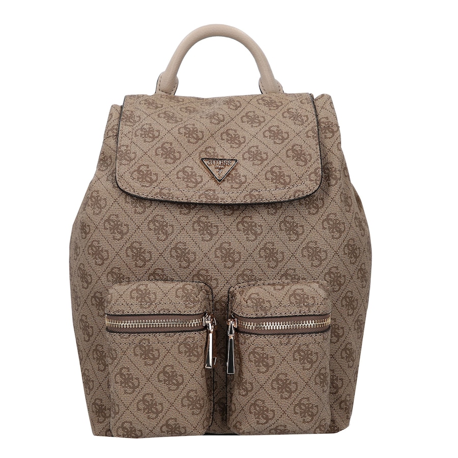 Guess Manhattan II City-Rucksack latte logo Braun Damen