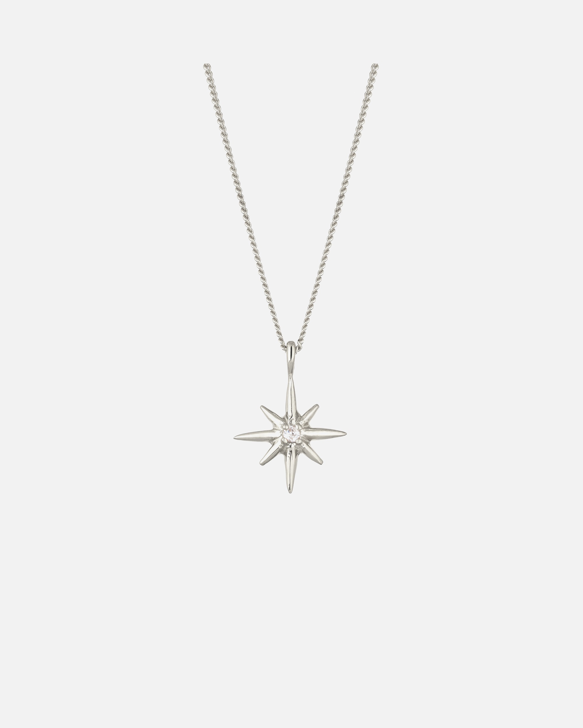 Halskette für Weiblich Elli DIAMONDS Stern Lab Grown Diamant Weiß (0.035 ct) 925 Sterling Silber silberfarben