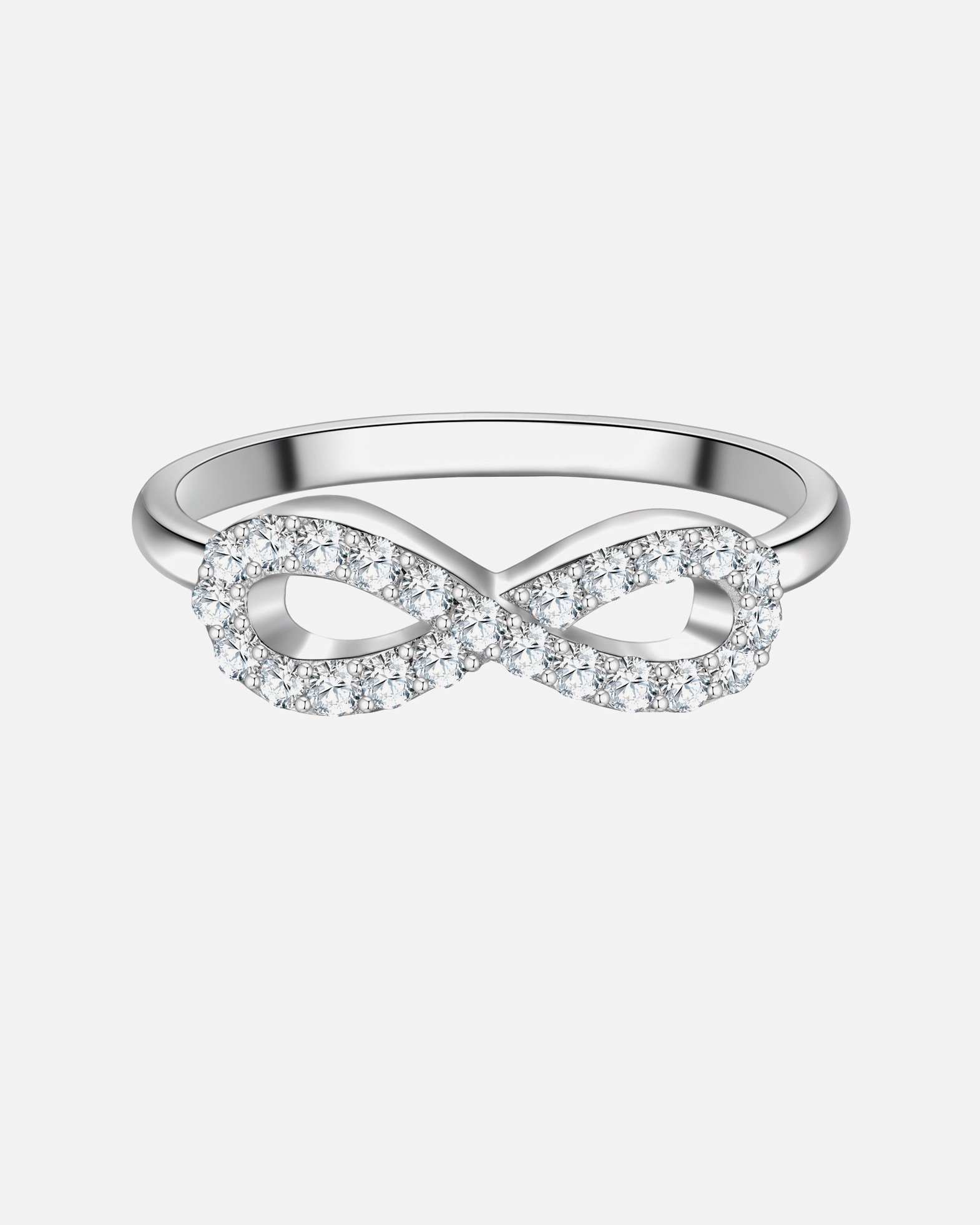 Ring für Weiblich Trilani Ring Infinity aus Sterling Silber in silber mit Zirkonia 56