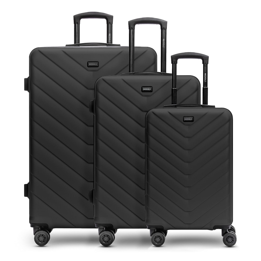 Redolz Essentials 07 3-SET 4 Rollen Kofferset 3-teilig black 2 Schwarz Herren