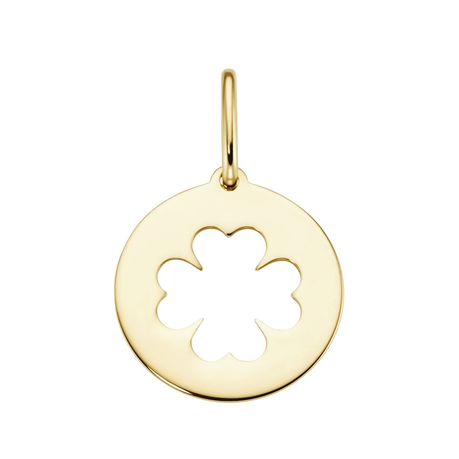 Luigi Merano Anhänger Plättchen Kleeblatt, Gold 375 Onesize